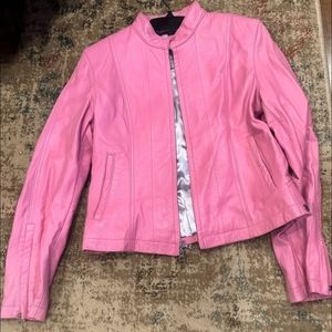 Pink real leather jacket Wilson's